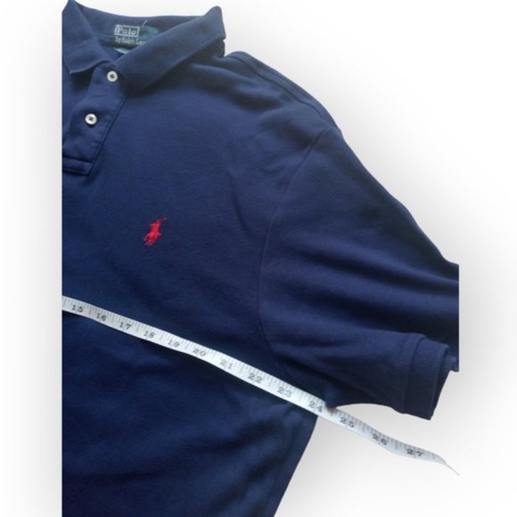 Ralph Lauren Polo Navy men 100% cotton collared short sleeve shirt - Picture 5 of 8